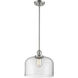 Franklin Restoration Bell 1 Light 12 inch Antique Brass Mini Pendant Ceiling Light in Incandescent, Clear, Franklin Restoration